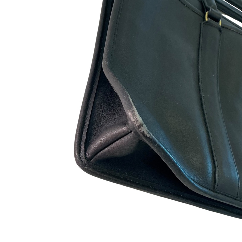 COACH Leather Briefcase Black Double Handle Portfolio Bag 0491-212 VINTAGE - Picture 14 of 16